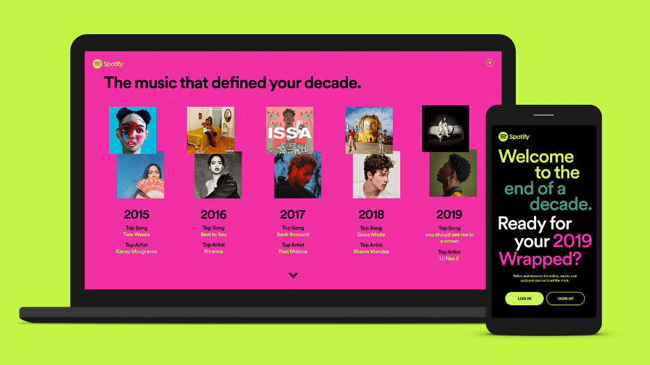 spotify wrapped product marketing example