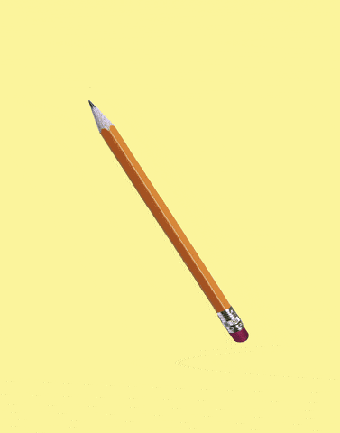 GIF of a pencil spinning in a circle, erasing what it just wrote