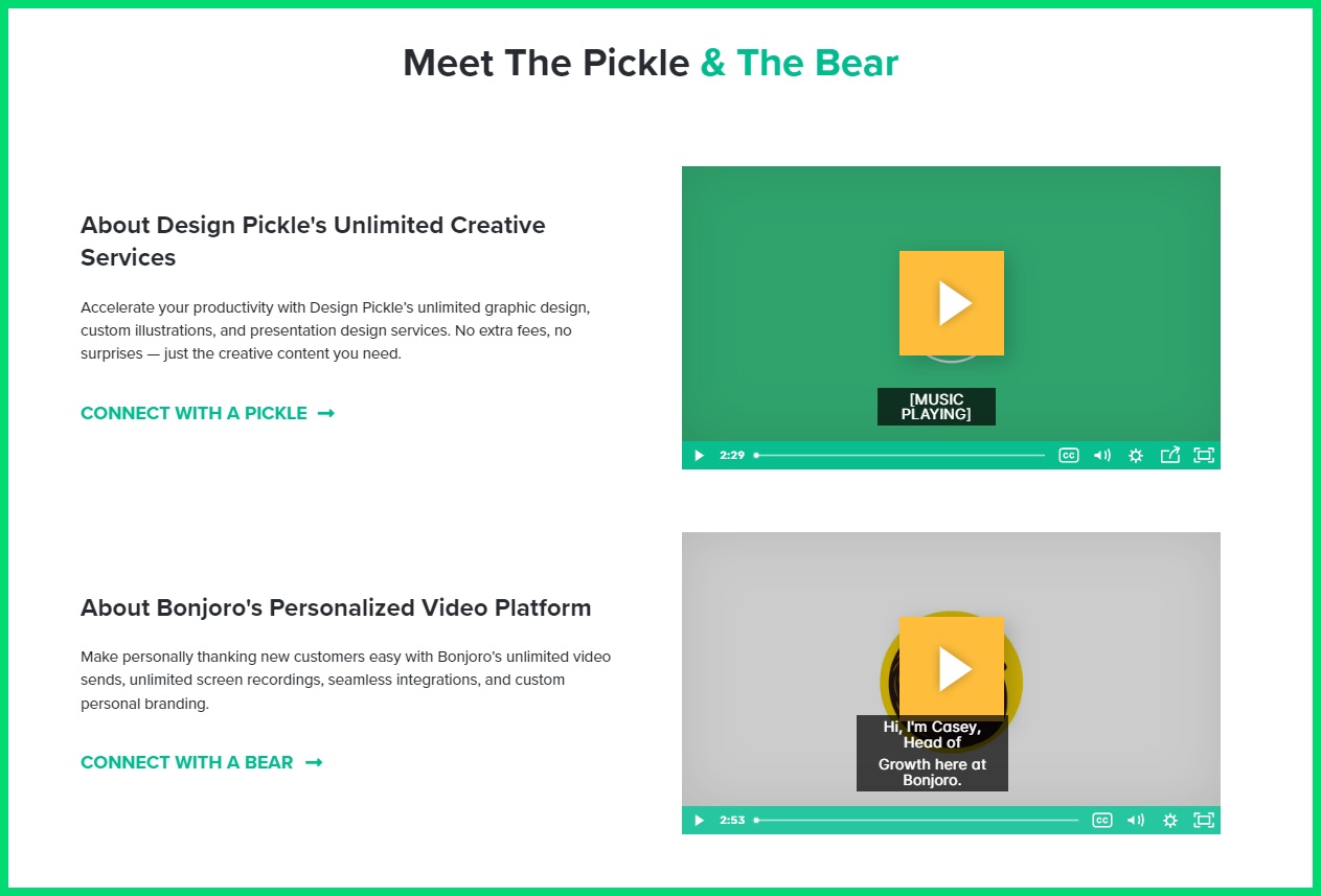Design Pickle & Bonjoro Lead Generation Strategy Example