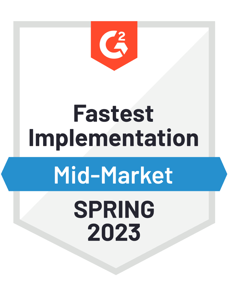 G2 Award - Fasted Implementation Bot Platforms