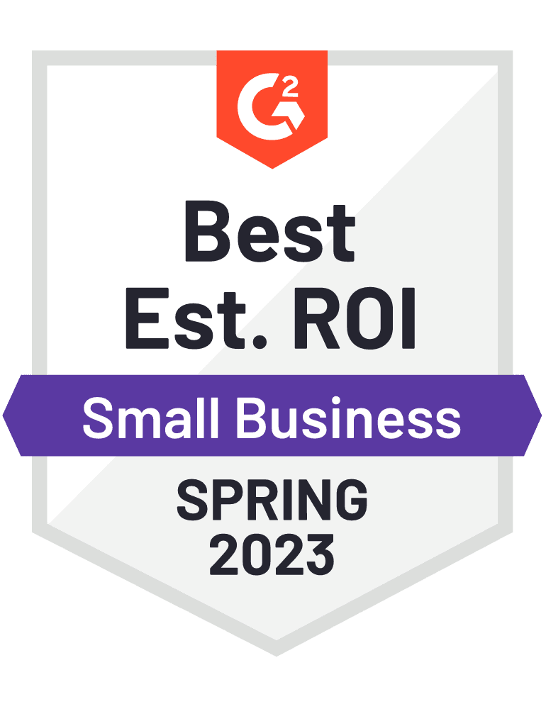 G2 Award - Best Est. ROI Digital Experience Platform